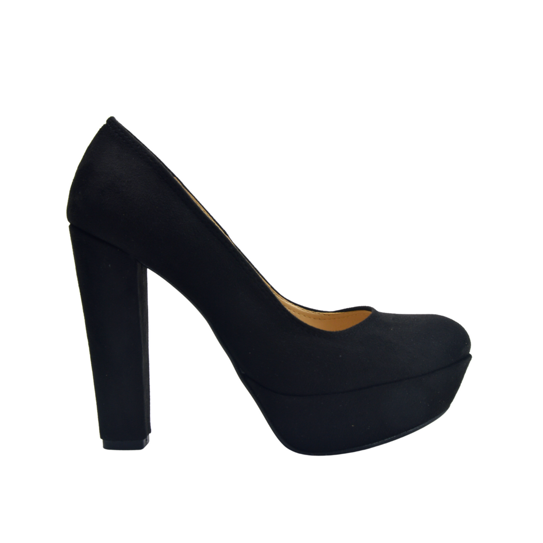 Suede Elegant High Heels Shoe Black - Melouk