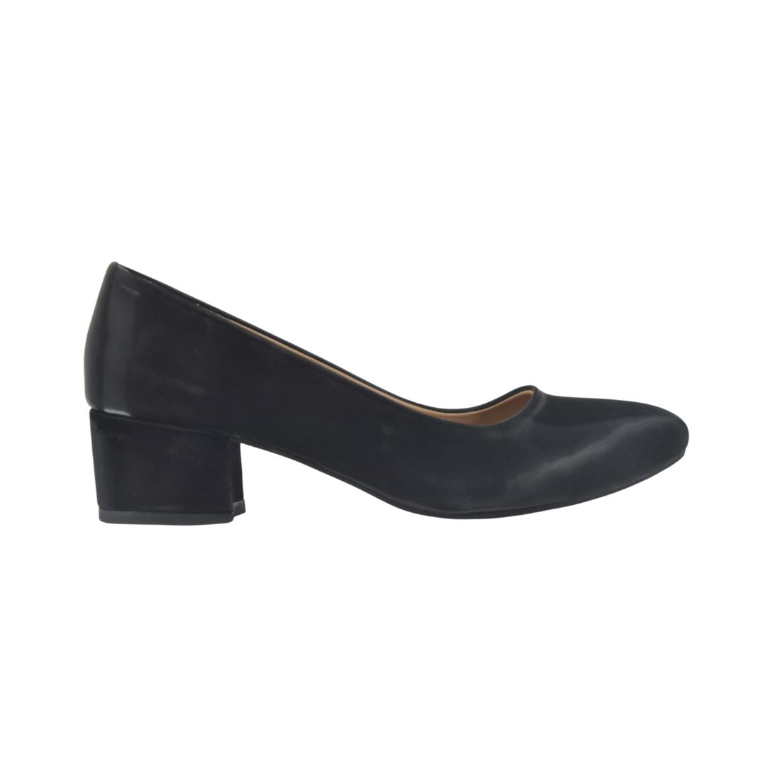 Mid Heel Basic shoe - Black - Melouk