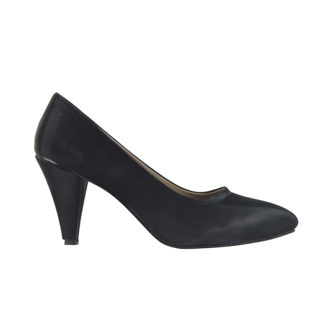 Classic Heeled Shoe - Black - Melouk