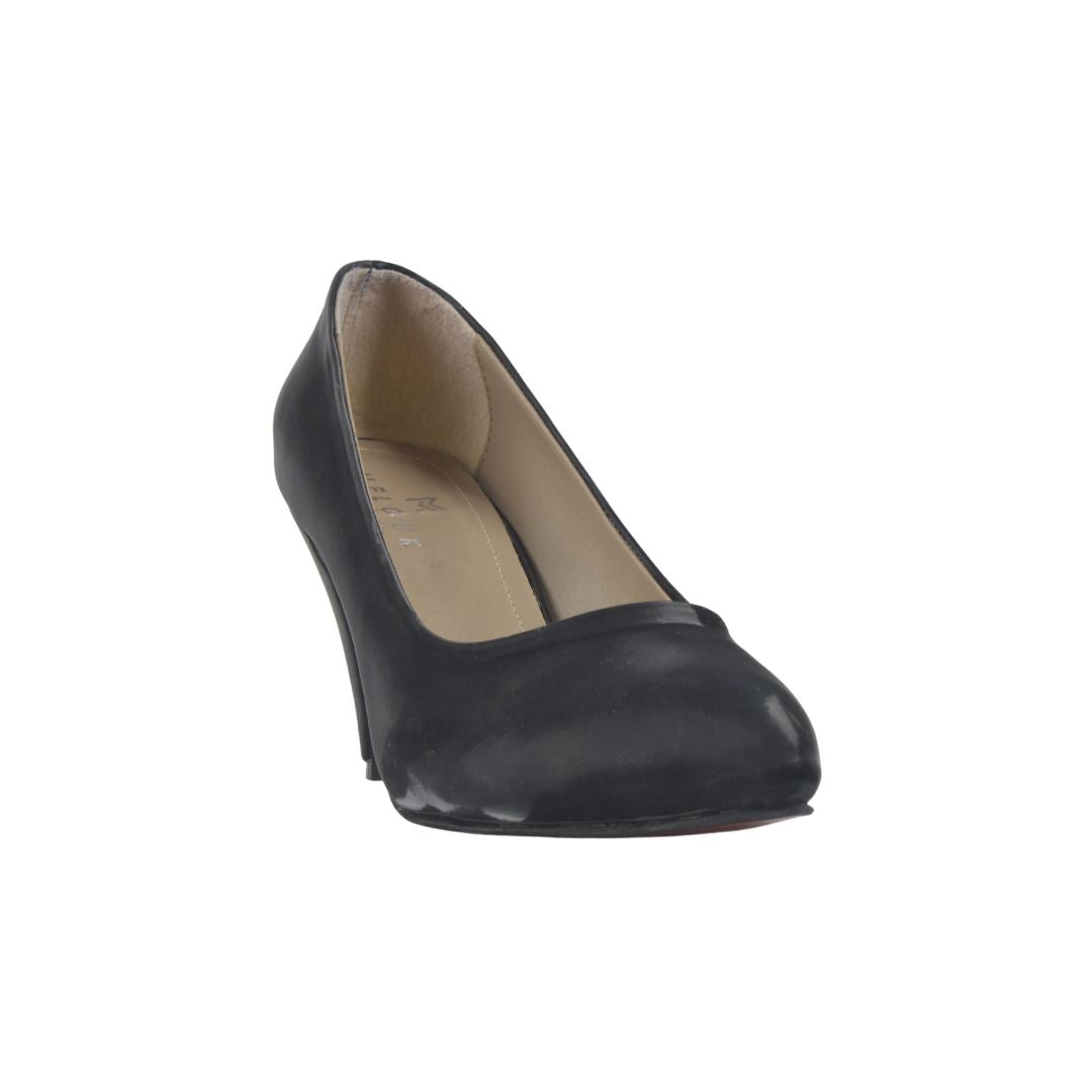 Classic Heeled Shoe - Black - Melouk