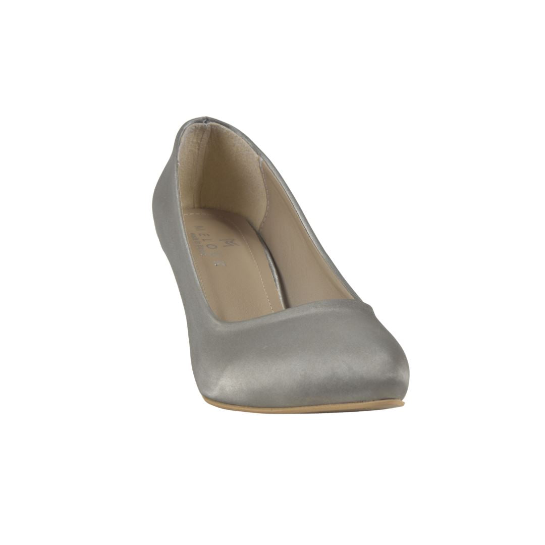 Classic Heeled Shoe - Grey - Melouk