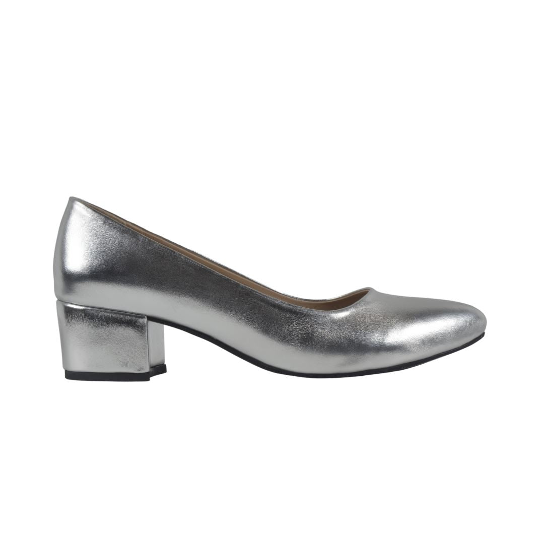 Basic heeled shoe - Silver - Melouk