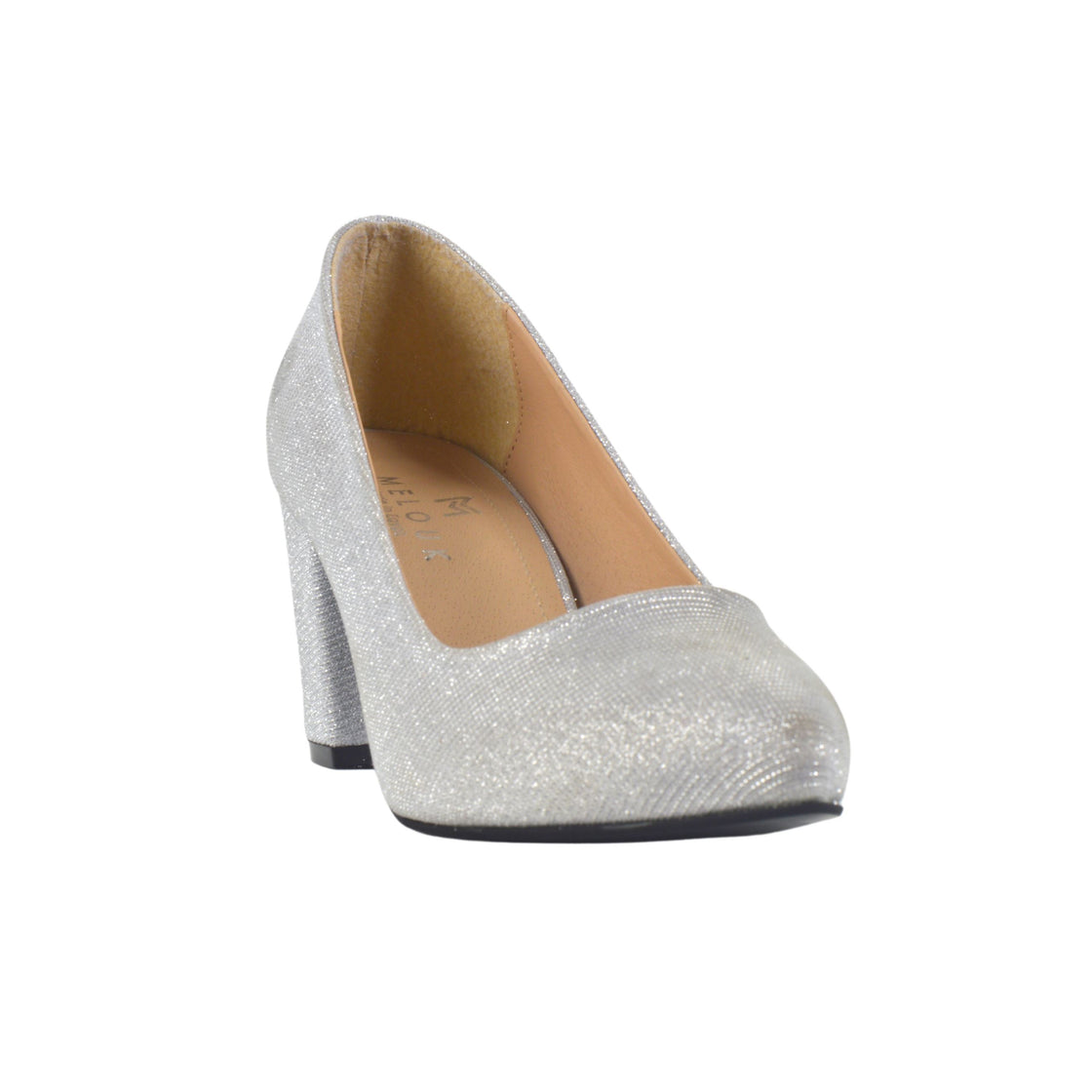 Basic Leather Shoe - Silver - Melouk