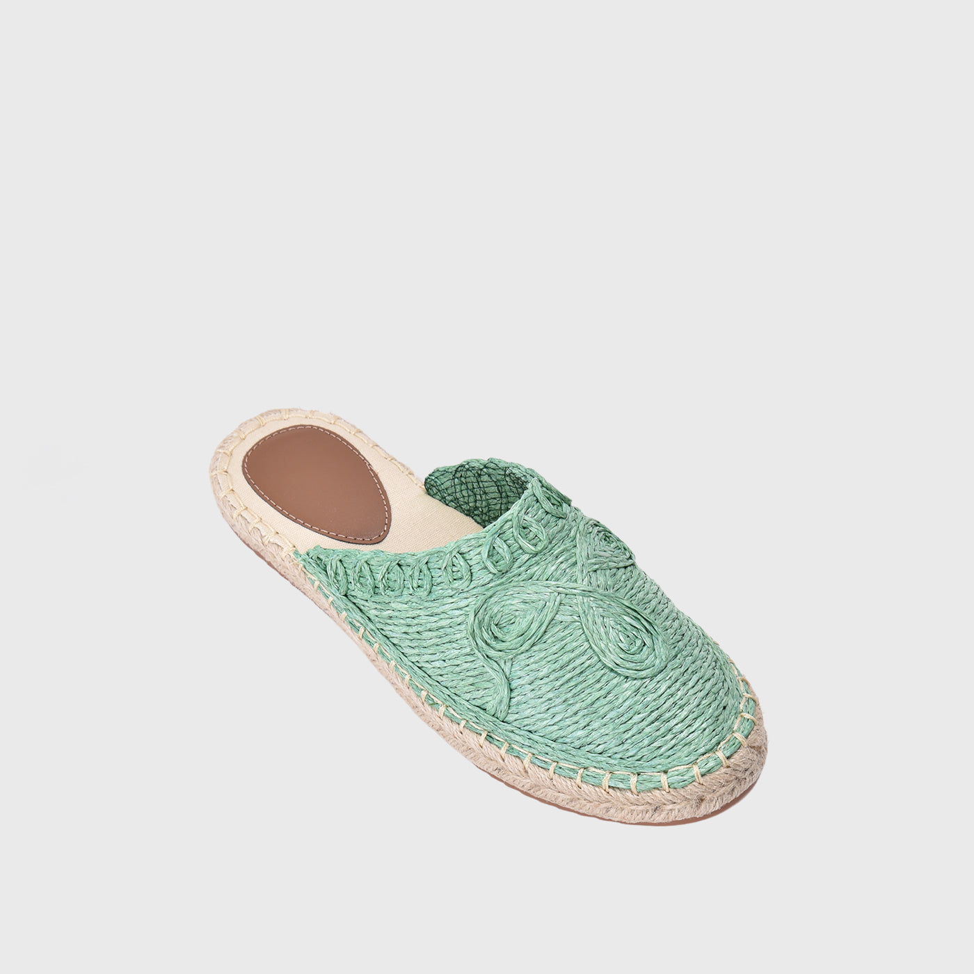 Embossed Flat Slipper Mint