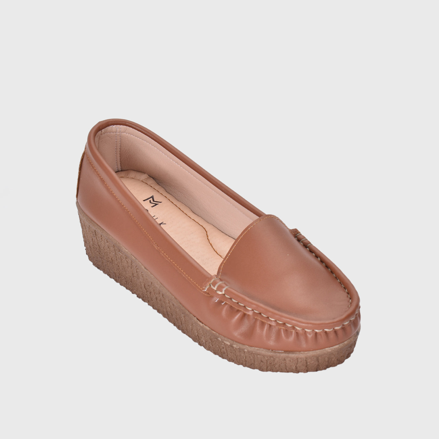 Havana Leather Basic Slip On Shoe Melouk