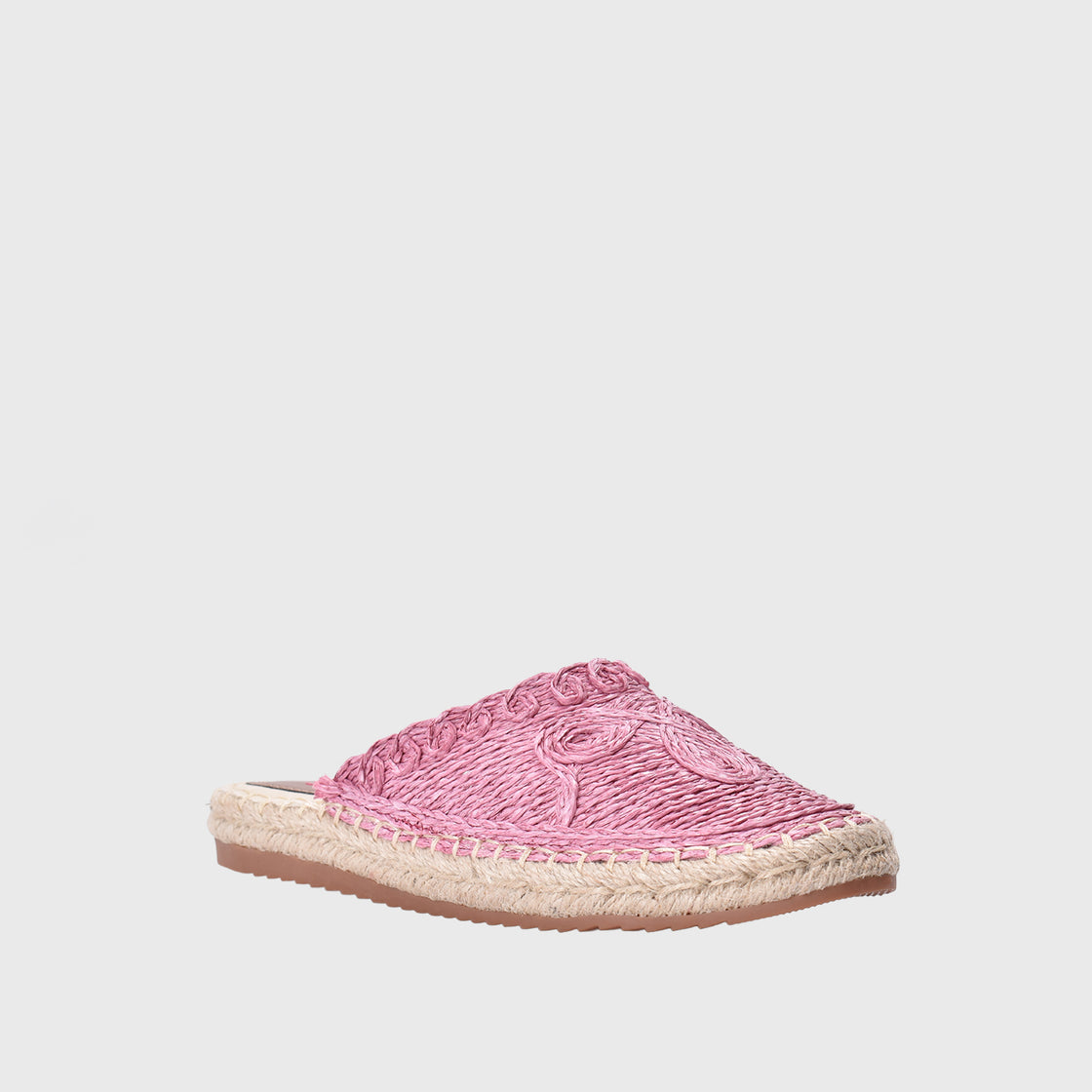 Embossed Flat Slipper Pink