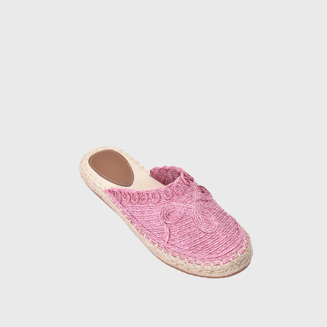 Embossed Flat Slipper Pink