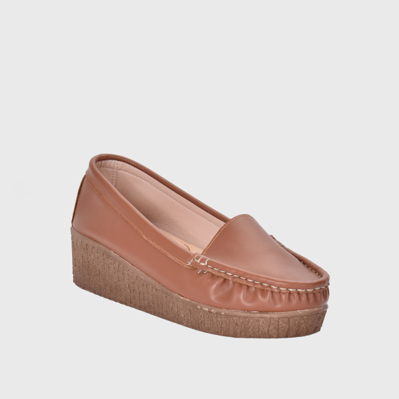 Havana Leather Basic Slip On Shoe Melouk