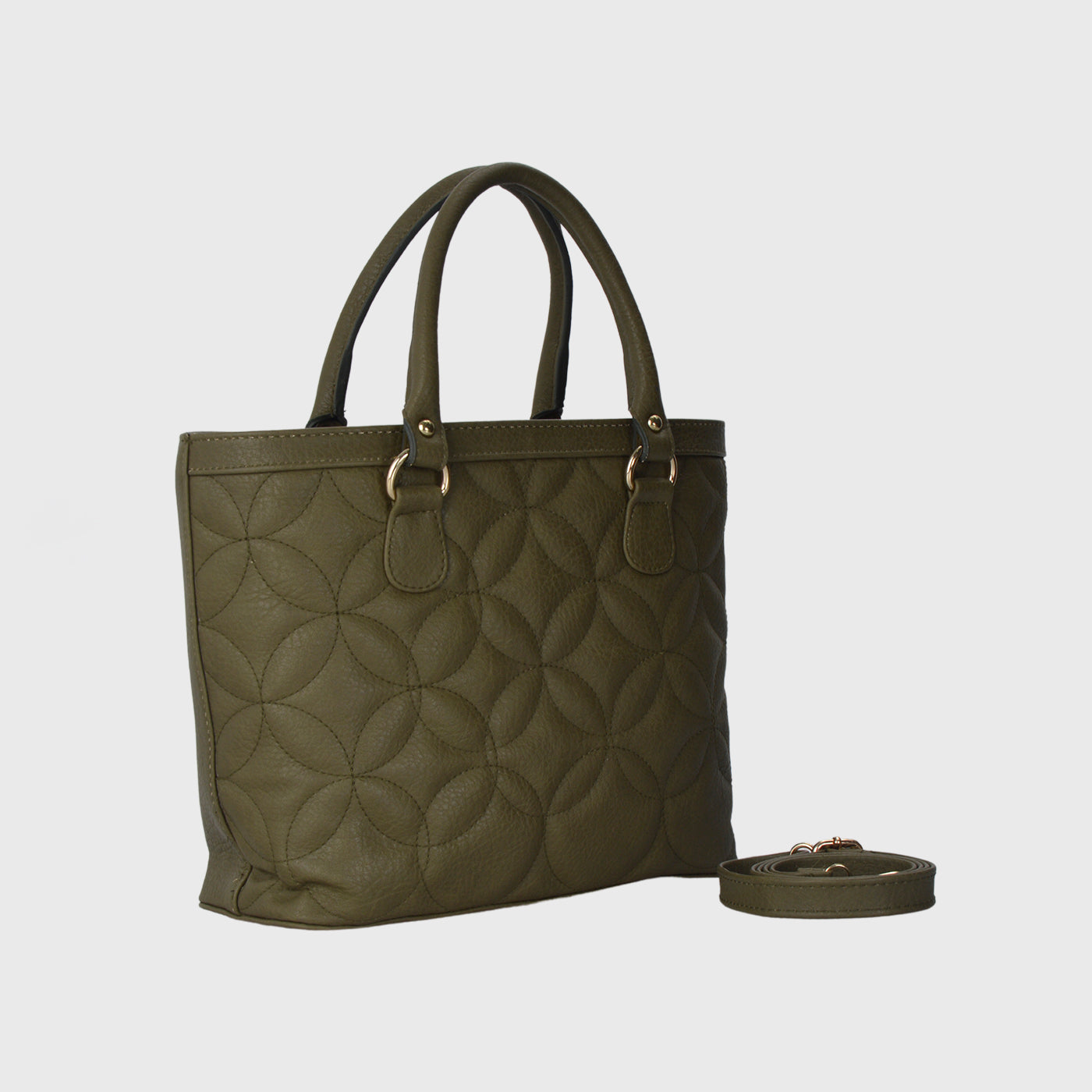 Olive Classic Leather Handbag