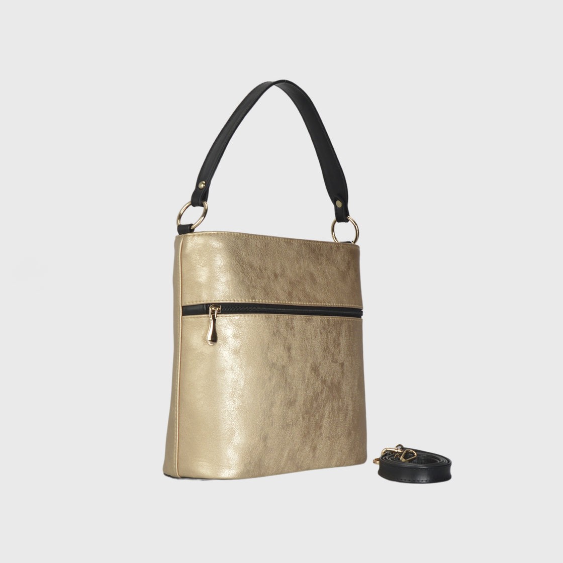 Leather Shoulder Bag With Handle